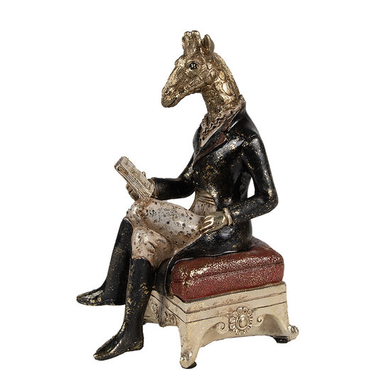 Clayre &amp; Eef | Decoratie Giraf Goudkleurig Zwart 10x15x22 cm | 6PR3874