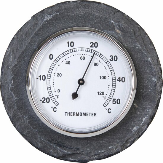 Leisteen thermometer rond | &Oslash; 10 cm |Esschert Design