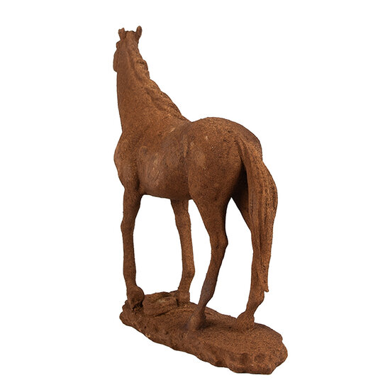 Clayre &amp; Eef | Decoratie Beeld Paard Bruin 21x7x21 cm | 6PR4078