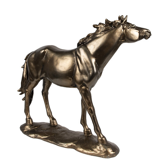 Clayre &amp; Eef | Decoratie Beeld Paard Bruin 34x10x32 cm | 6PR4080
