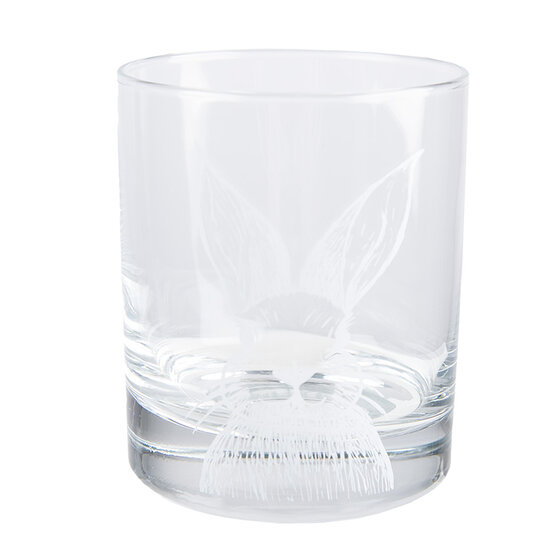 Clayre &amp; Eef | Waterglas Transparant Wit &oslash; 7x9 cm / 300 ml | RAEGL0005