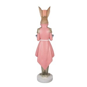 Clayre & Eef | Decoratie Konijn Bruin Roze 33x31x124 cm | 5MG0025
