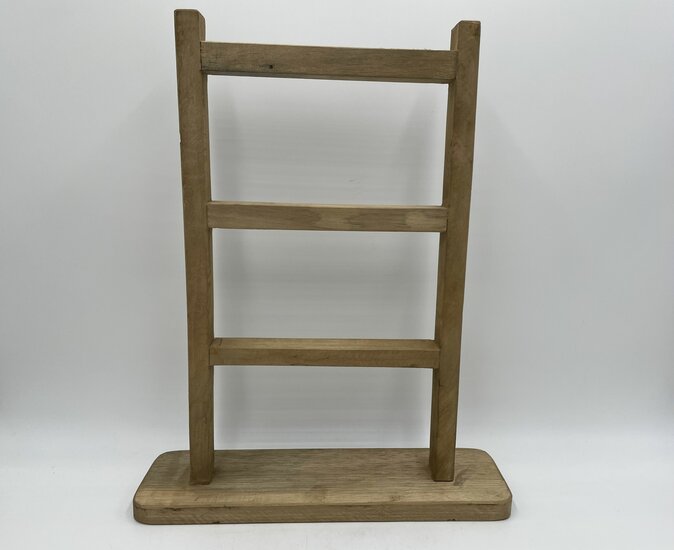 Decoratie ladder op voet hout staand bruin 44 x 35 cm | 346323 | Home Sweet Home | Stoer &amp; Sober Woonstijl