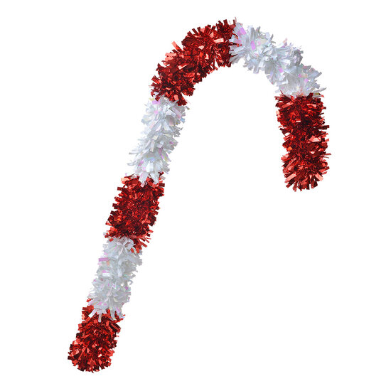 Clayre &amp; Eef | Kerstdecoratie zuurstok Rood Wit 30x6x72 cm | 65472S