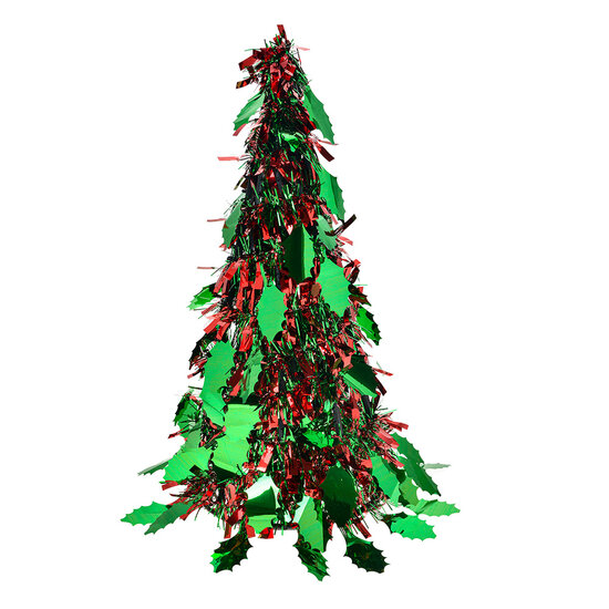Clayre &amp; Eef | Kerstdecoratie Kerstboom Rood Groen &oslash; 16x38 cm | 65540M