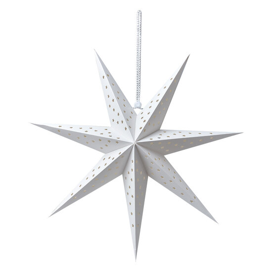 Clayre &amp; Eef | Kerstdecoratie Ster Wit 45x15x45 cm | 6PA0515M