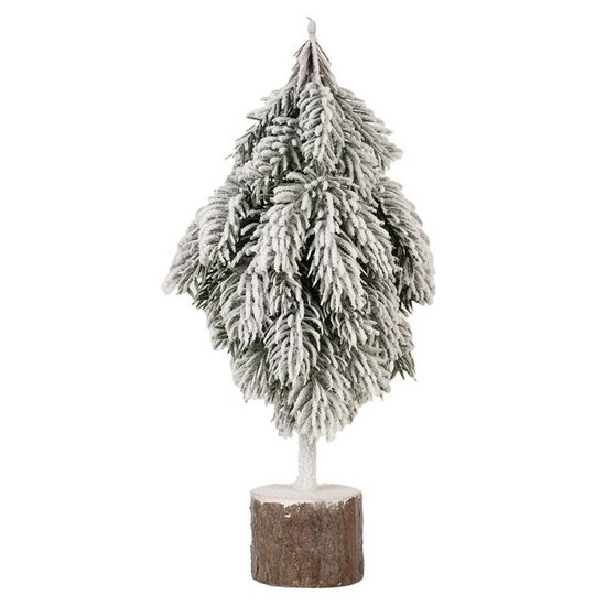 Clayre &amp; Eef | Kunstkerstboom Groen Wit 15x12x33 cm | 65578