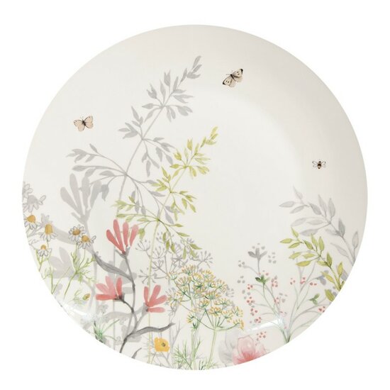 Clayre &amp; Eef | Servies Dinerbord Wit &oslash; 26x2 cm | WFFFP