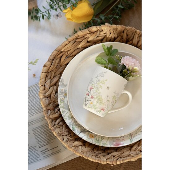 Clayre &amp; Eef | Servies Dinerbord Wit &oslash; 26x2 cm | WFFFP