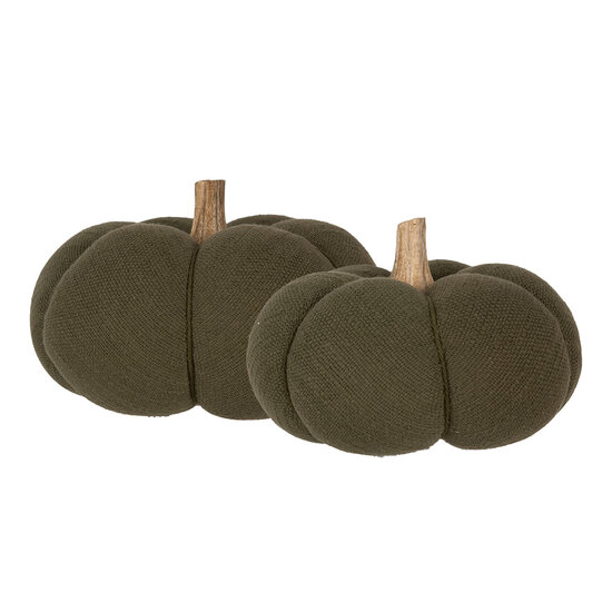 Clayre &amp; Eef | Decoratie Pompoen Groen &oslash; 20x14 cm | 65396