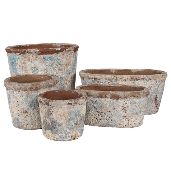 Clayre &amp; Eef | Bloempot Binnen Beige 19x11x10 cm | 6TE0528M