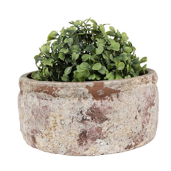 Clayre &amp; Eef | Bloempot Binnen Beige &oslash; 18x8 cm | 6TE0529M