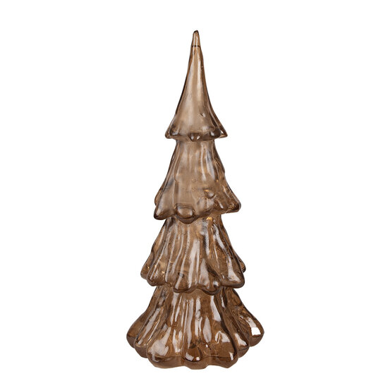 Clayre &amp; Eef | Kerstdecoratie Beeld Kerstboom Goudkleurig &oslash; 14x33 cm | 6PR4363