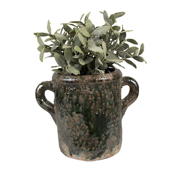 Clayre &amp; Eef | Bloempot Binnen Groen 21x14x16 cm | 6TE0521M