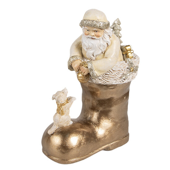 Clayre &amp; Eef | Decoratie Kerstman in laars 12x7x16 cm | 6PR4167