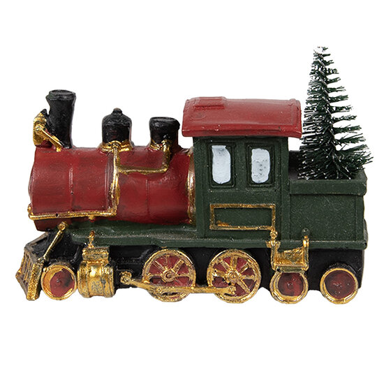 Clayre &amp; Eef | Kerstdecoratie Locomotief Rood 11x5x7 cm | 6PR4335