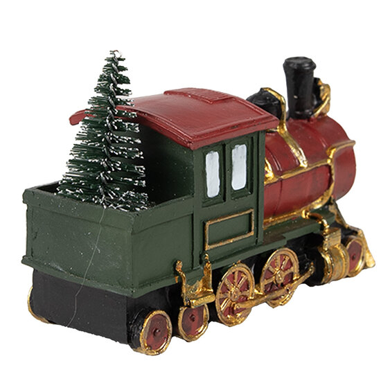 Clayre &amp; Eef | Kerstdecoratie Locomotief Rood 11x5x7 cm | 6PR4335