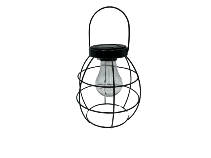 Hang Lantaarn Solar lamp met wandhaak zwart | HSH288289 | Tuinverlichting | Stoer &amp; Sober Woonstijl