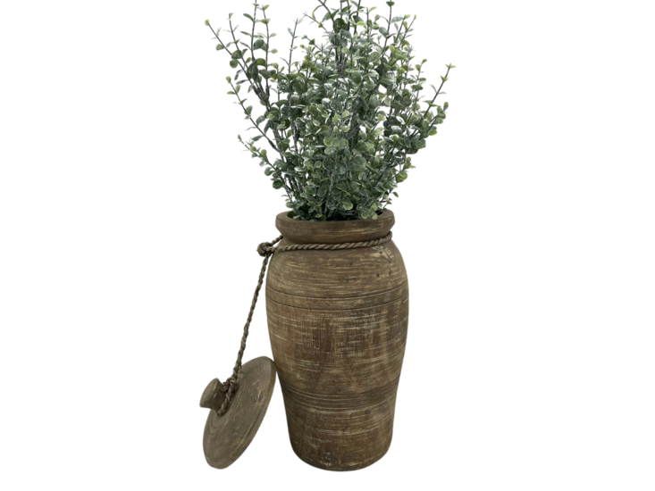 Decoratie kunsttak Eucalyptus sneeuw 43 cm groen | N-31460-1 | Home Sweet Home | Stoer &amp; Sober Woonstijl