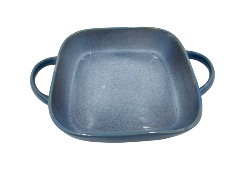 Ovenschaal keramisch handvat vierkant licht blauw 24 x 24 cm  | 6CE1359BL | Clayre &amp; Eef