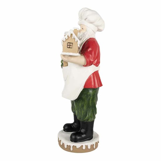 Clayre &amp; Eef | Kerstdecoratie Beeld Kerstman Wit 26x20x59 cm | 5PR0124GG