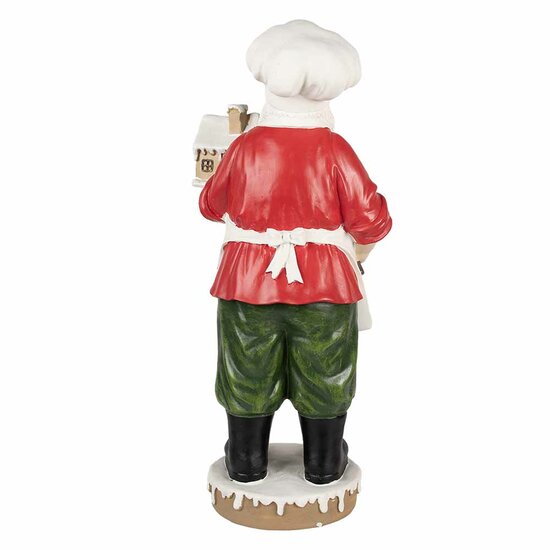 Clayre &amp; Eef | Kerstdecoratie Beeld Kerstman Wit 26x20x59 cm | 5PR0124GG