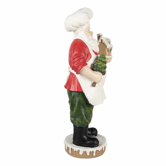 Clayre &amp; Eef | Kerstdecoratie Beeld Kerstman Wit 26x20x59 cm | 5PR0124GG