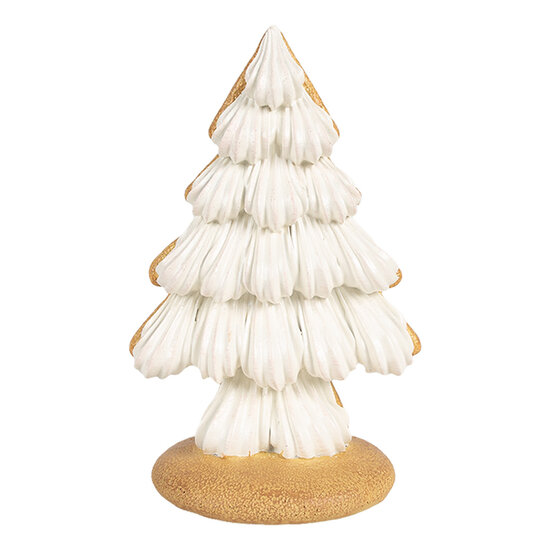 Clayre &amp; Eef | Kerstdecoratie Kerstboom Beige Bruin 13x10x21 cm | 6PR4242