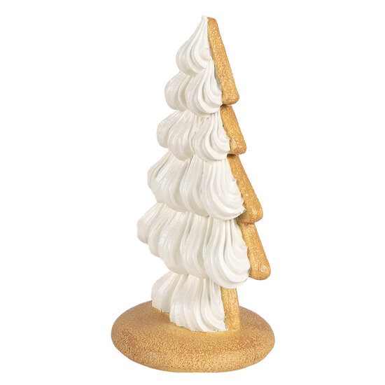 Clayre &amp; Eef | Kerstdecoratie Kerstboom Beige Bruin 13x10x21 cm | 6PR4242