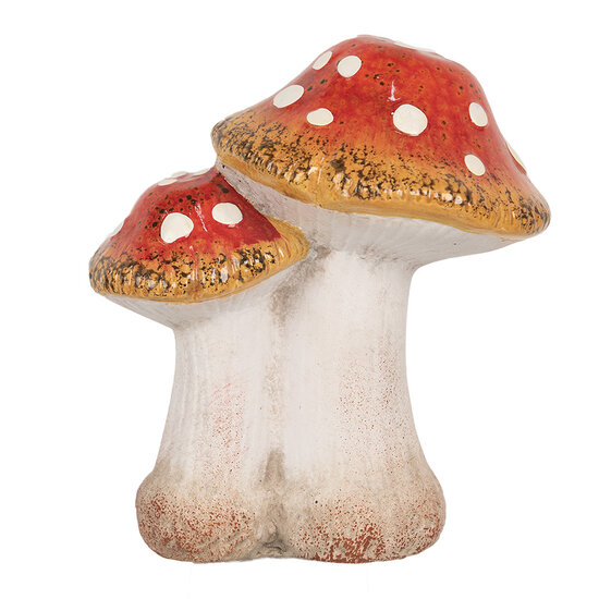 Clayre &amp; Eef | Decoratie Paddenstoelen Rood Wit 14x11x17 cm | 6CE1751