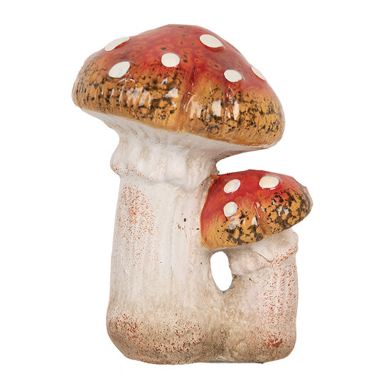 Clayre &amp; Eef | Decoratie Paddenstoelen Rood Wit 8x8x12 cm | 6CE1752