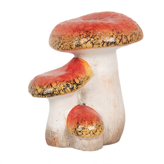 Clayre &amp; Eef | Decoratie Paddenstoelen Rood Wit 10x9x12 cm | 6CE1756