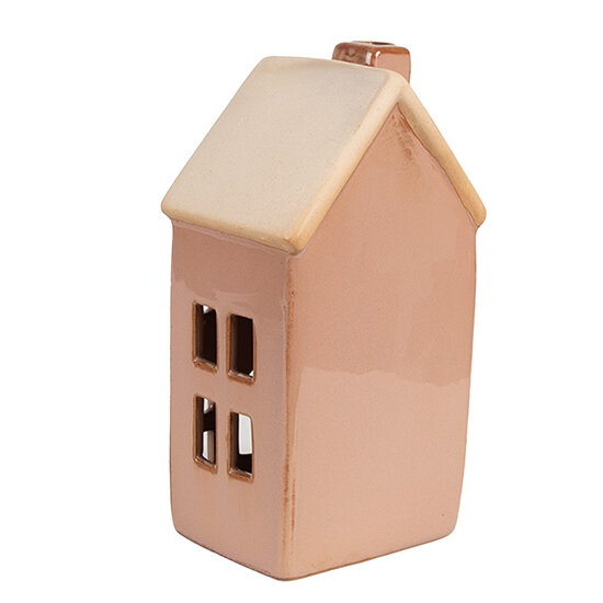 Clayre & Eef | Decoratie Huisje met LED Bruin 8x6x15 cm | 6CE1796