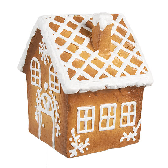 Clayre &amp; Eef | Decoratie Huisje Bruin 14x12x15 cm | 6CE1806