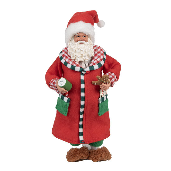 Clayre &amp; Eef | Kerstdecoratie Kerstman Rood Groen 15x9x28 cm | 65630