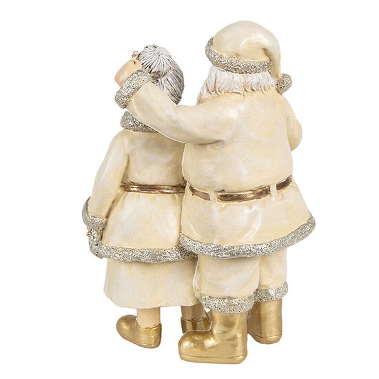 Clayre &amp; Eef | Kerstdecoratie Kerstman en kerstvrouw 11x8x16 cm | 6PR4166