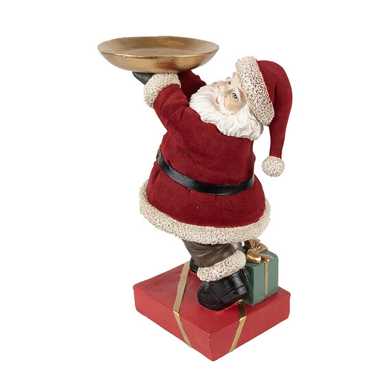 Clayre &amp; Eef | Kerstdecoratie Kerstman Rood 17x13x26 cm | 6PR4300