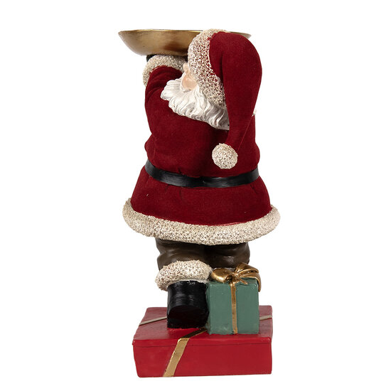 Clayre &amp; Eef | Kerstdecoratie Kerstman Rood 17x13x26 cm | 6PR4300