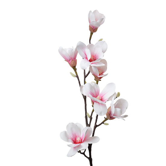 Clayre & Eef | Decoratie tak met bloemen Wit Roze 25x10x97 cm | 5PL0098