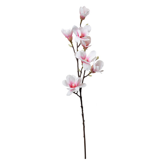 Clayre & Eef | Decoratie tak met bloemen Wit Roze 25x10x97 cm | 5PL0098