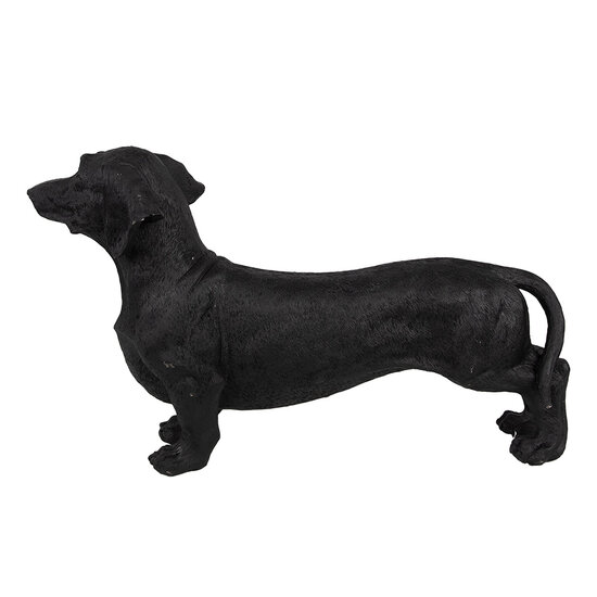 Clayre &amp; Eef | Decoratie Beeld Hond Zwart 37x11x23 cm | 6PR5070