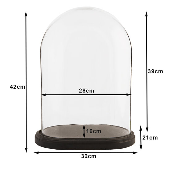 Clayre &amp; Eef | Stolp Transparant 32x21x42 cm | 6GL1267