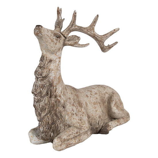 Clayre &amp; Eef | Decoratie hert Bruin 29x15x27 cm | 6PR4287