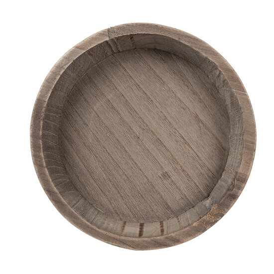 Clayre &amp; Eef | Decoratie schaal Bruin &oslash; 27x4 cm | 6H2324