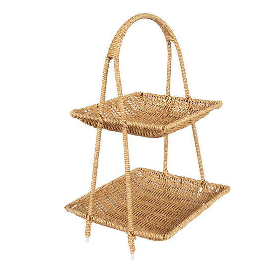 Clayre &amp; Eef | Etag&egrave;re 2 laags Beige 23x23x39 cm | 65728