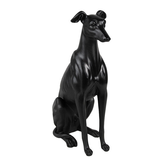 Clayre &amp; Eef | Decoratie Beeld Hond Zwart 20x10x30 cm | 6PR5069