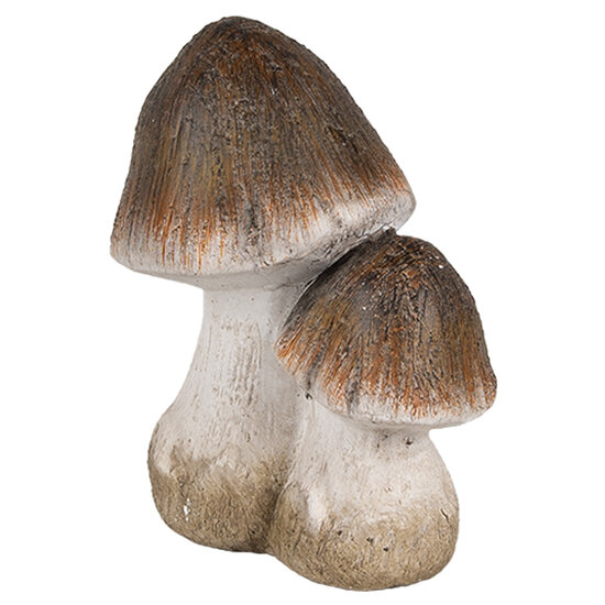 Clayre &amp; Eef | Decoratie Paddenstoelen Bruin Wit 10x7x12 cm | 6CE1768