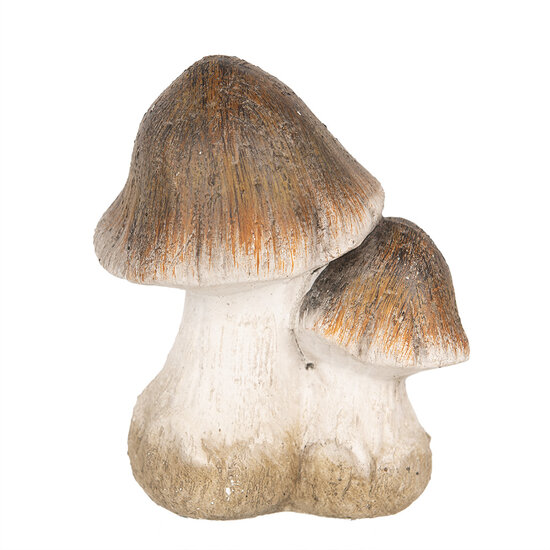 Clayre &amp; Eef | Decoratie Paddenstoelen Bruin Wit 10x7x12 cm | 6CE1768