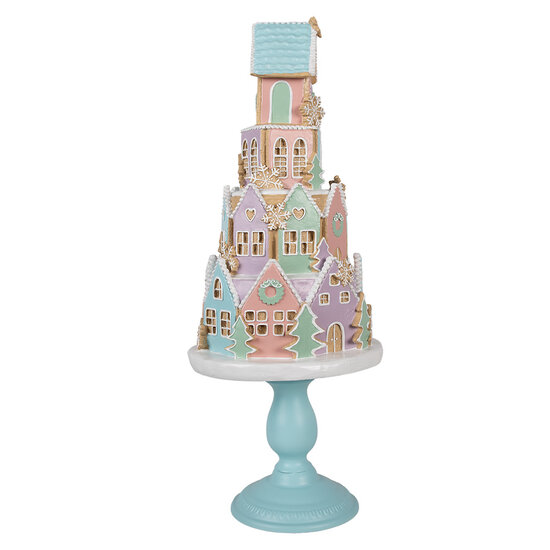 Clayre & Eef | Decoratie Huis Blauw ø 24x59 cm | 5PR0136