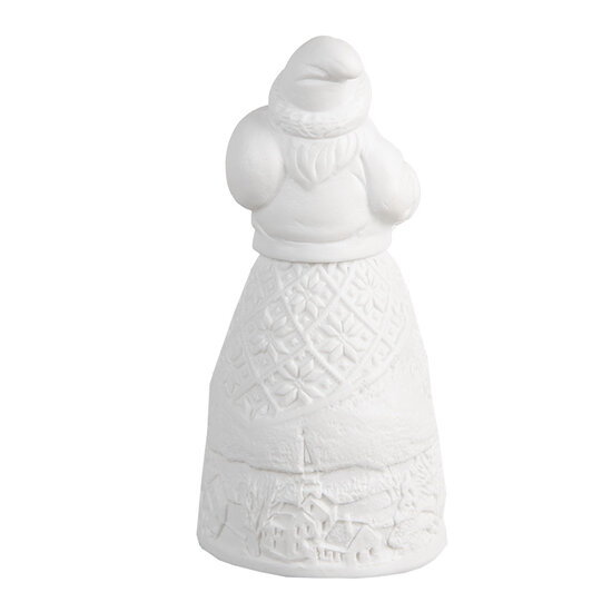 Clayre &amp; Eef | Kerstdecoratie Beeld Kerstman met LED Wit &oslash; 5x11 cm | 6CE1749